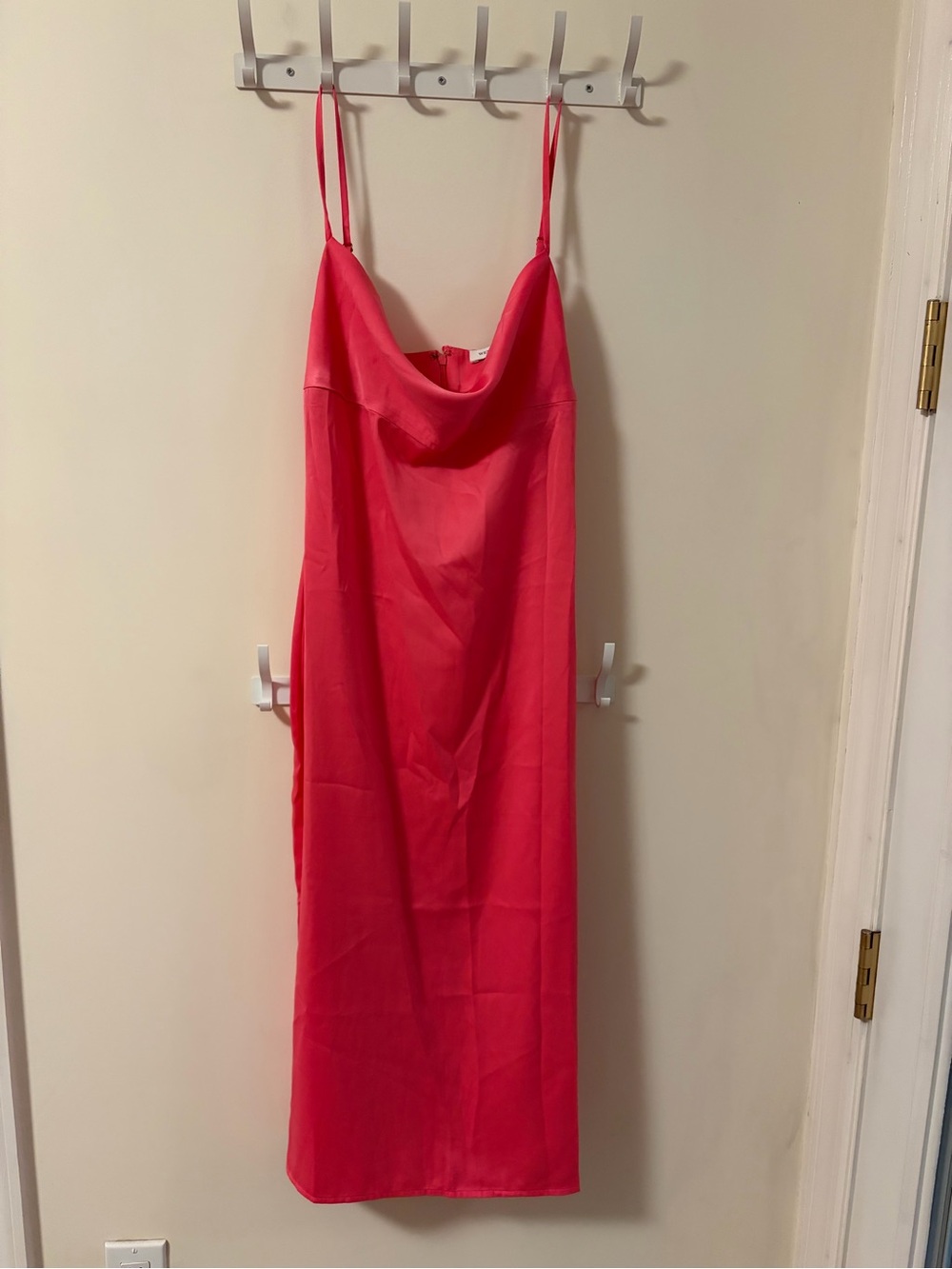 WeWoreWhat Satin Pink Midi Dress